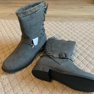 JustFab grey cute boots
